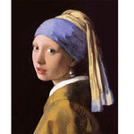 Manfarita Muzeo Kvalita Reproduktado Klasika Knabino Perla Orelringo Johannes Vermeer Fama figuro