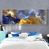 Llista d'alta qualitat Impressió de colors abstractes Pòster irreal Paisatge blau Pintura art mural moderna