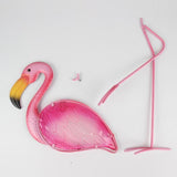 Käsintehdyt metalliset Flamingo -seinätaideteokset puutarhan koristeluun Ulkoilmaeläinten pienoiskoot Veistokset pihalle