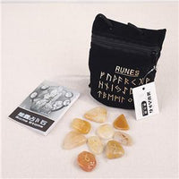 Runes Stone Crystals Rune Stones Runas Vikingas Piedra pro věštění Přírodní vyřezávané Reiki léčení