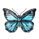 Handmade Blue Metal Butterfly Wall Decoration for Home and Garden Decoration Miniaturas Animal Outdoor Statues and Sculptures for Yard