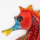 Handmade Home Decor Metal Red Seahorse for Garden Sculpture Decoration Outdoor Miniature Statues and Ornaments Animales Jardin