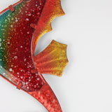 Ručně vyrobený domácí dekor Kovový červený mořský koník pro zahradní sochařské dekorace Venkovní miniaturní sochy a ozdoby Animales Jardin