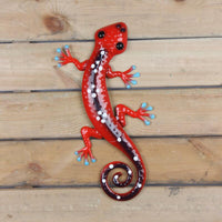 دکوراسیون خانه دست ساز فلزی Gecko تزئین دیوار برای تزئین باغ مجسمه سازی مجسمه در فضای باز Animales Jardin