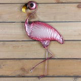 Käsintehty eläinlahja metallista flamingo -seinäkoristeita ulkokäytäville ja veistoksille puutarhan sisustamiseen ulkominiatyyreissä