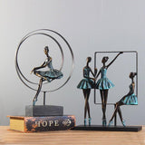 Modelo de niña de Ballet Vantage Dance Girl pequeños adornos decoración del hogar artes chica Ballet figuras de resina muebles para el hogar manualidades regalo