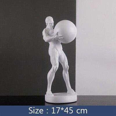 Resin Handcrafts Hercules Sculpture Home Decoration Accessories Photograph Props Gym Sports Statue Art Crafts Birthday Gidts