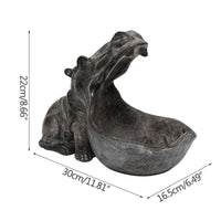 Estàtua d’hipopòtam Decoració de la llar Resina Artware Escultura Estàtua Decoració Articles diversos Emmagatzematge Escriptori Decoració Accessoris Ornament