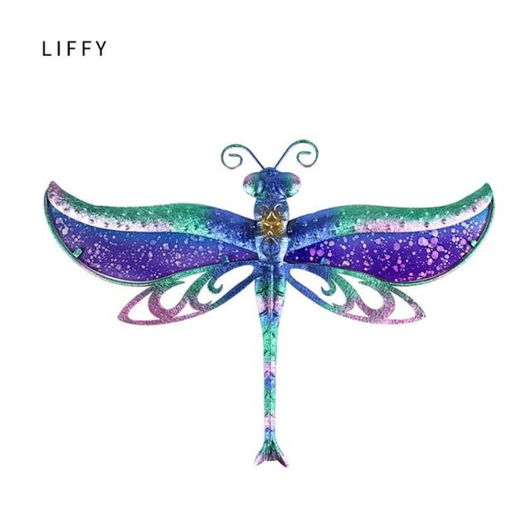 Handmade Liffy Gift Dragonfly Wall Artwork for Garden Decoration Outdoor Animal Decorative and Garden Statues
