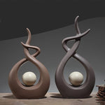 Modern Simple Design Home Decoration Crafts High Temperature Resistance Ceramic Decor Accessoreis Figurines Furnishing Ornaments