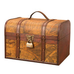 קופסא עץ קלאסית אירופאי רטרו יצירתי קופסא אחסון עתיקות אוצר ביתי וינטג 'קישוט הבית מתנה
