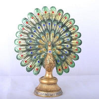 European Resin Peacock Opening Figurines Ornaments Creative Lucky Peacock Miniature Desktop Crafts Home Decoration Wedding Gifts