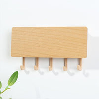 Creative Wooden Board Hooks Sundries Storage Rack Household Wall Decoration Hanging Shelf Key Hanger Door Decor Hookss Art Craft