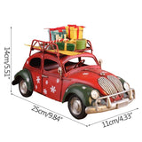 Vintage Wrought Iron Beetle Classic Car Model Decoration Ornaments Creative Home Decor Accessories Christmas Car Props Crafts
