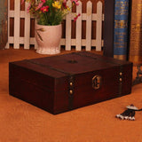 Antique Retro Wooden Storage Box Ornaments Classic Wooden Jewelry Storage Box Cosmetic Boxes Household Decoration Crafts Gifts