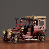 Үйге арналған ностальгиялық винтажды металл декорациясы миниатюралық модель классикалық автобус үлгісі балалар ойыншықтары Artware қонақ бөлмесін безендіру