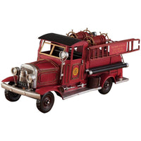Nostalgické retro kreativní kované železné hasičské auto Dekorace Ozdoby Kancelářský obývací pokoj Vinotéka Dekorace Nábytek