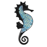 Handmade Garden Decor Metal Seahorse of Wall Decor with Glass for Garden Decoration Animales Jardin Miniature Statues and Sculpture