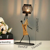 Handmade Nordic Metal Ornaments Crafts For Home Decoration Candle Holder Candlestick Decor Miniature Model Handmade Figurines Art Gifts