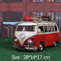 Nostalgické modely autobusů Kovové figurky do auta s baldachýnem Domácí dekorace Ornamenty Retro autobusy Ornamenty Desktop Decor Dětské hračky Dárky