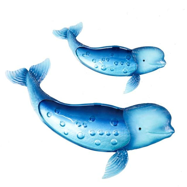Handmade Garden Metal Dolphins Wall Decoration for Home and Garden Decoration Outdoor Ornaments and Yard Decoration Miniatures Statues