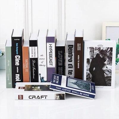 Fake Book Model Home Decoration Ornaments European Popular Books Cover Showvase Display Office Study Room Decoration Crafts Gift