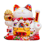 Meget stort sparegris Lucky Cat Åbning Feng Shui Ornamenter Hjemmeindretning Tilbehør Forretningshåndværk Skatskål Figur Statuer