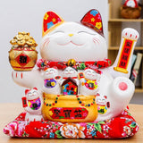 Meget stort sparegris Lucky Cat Åbning Feng Shui Ornamenter Hjemmeindretning Tilbehør Forretningshåndværk Skatskål Figur Statuer