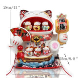 Oversized Piggy Bank Lucky Cat Opening Feng Shui Ornaments Home Decor Accessories Business Crafts Treasure Bowl Figurine Statues