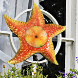 Decoració de parets estrelles de mar de metall fetes a mà per a la decoració de la llar i el jardí Adorns exteriors i decoració del pati Miniatures Estàtues