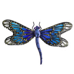 دستباف فلزی آبی پری Dragonfly دیوار آثار هنری برای تزئین باغ مینیاتور حیوانات در فضای باز مجسمه ها و مجسمه ها و مینیاتور