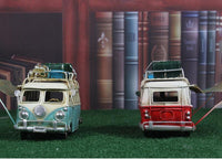 Indretning af hjemmet Klassisk Metal Bus Model Ornamenter Antikke Bus Figurer Metal Håndværk Fotografi Rekvisitter Børnelegetøj Fødselsdagsgaver
