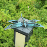 Ručně vyráběné kovové vážkové nástěnné kresby pro zahradní dekorace Miniatury Zvířecí venkovní sochy a sochy pro výzdobu dvora