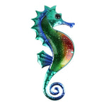 Ručne vyrobená kovová nástenná dekorácia Seahorse pre záhradnú výzdobu Vonkajšie sochy miniatúrne a sochárske zviera