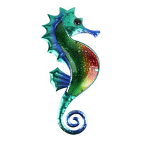 Ručně vyráběná kovová nástěnná dekorace Seahorse pro zahradní dekorace Venkovní sochy miniaturní a sochařské zvíře