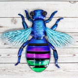 Handgefertigte metallfarbene Honigbienen-Wanddekoration für Haus- und Gartendekoration Miniaturas Animal Outdoor-Statuen und Skulpturen für Yard