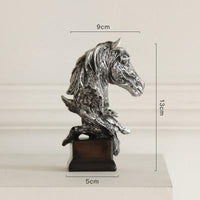 Décor à la maison Cheval Statue Antique Tête De Cheval Sculpture Salon Affichage Figurines Artisanat Décoration Cadeaux Ameublement