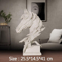 Wohnkultur Pferd Statue Antike Pferdekopf Skulptur Wohnzimmer Display Figuren Handwerk Dekoration Geschenke Einrichtung