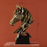 Decor pentru casă Statuia calului Sculptură antică cu cap de cal Afișare cameră de zi Figurine Artizanat Decorare Cadouri Mobilier