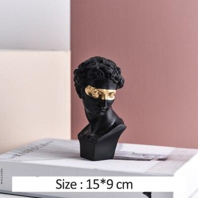 Handmade Crafts Sketch Character Statue Abstract David Sculpture Model For Home Decoration Accessories Showcase Decoration Props