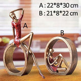 Creative Resin Reading Girl Figurines Ornaments Europe Lady Miniature Furnishings Desktop Crafts Home Decoration Birthday Gifts