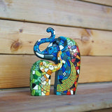 Mosaic de resina d'elefant fet a mà per a la decoració de la llar Estàtues i escultures d'animals