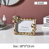 Nádherný zlatý rámeček na fotorámeček pro domácí dekorace Doplňky Figurky do obývacího pokoje Fotorámeček Ornament Svatební dárky