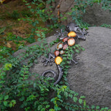 Decoración grande hecha a mano de la pared del Gecko del metal para el patio al aire libre de las esculturas de las estatuas del hogar y del jardín