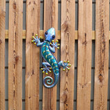 Handmade Home Decor Metal Gecko Wall for Garden Decoration Outdoor Statues Sculptures and Animales Jardin Yard