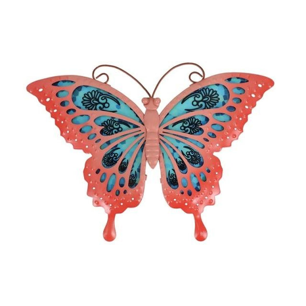 Handmade Garden Pink Butterfly of Wall Decoration for Home and Garden Outdoor Decoration Statues Miniatures Sculptures
