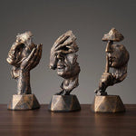 Décor à la maison Résine Penseur Sculpture Miniature Modèle Figurines Art Artisanat Ornements Bureau Décoration Accessoires Cadeau D'anniversaire