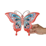 Handmade Garden Pink Butterfly of Wall Decoration for Home and Garden Outdoor Decoration Statues Miniatures Sculptures