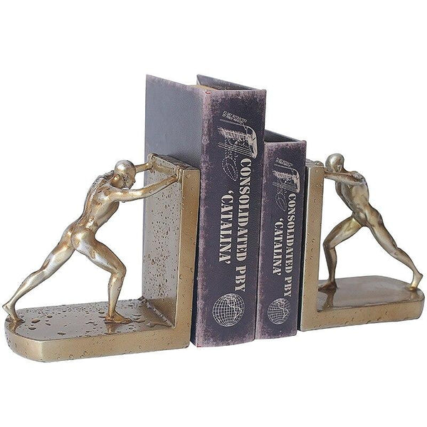 Nordic Creative Bookends Figurines Sports Character Book Stand Ornaments Home Office Decoration Desktop Bookshelf Housekeeper