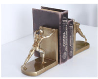 Nordic Creative Bookends Figurines Sports Character Book Stand Ornaments Home Office Decoration Desktop Bookshelf Housekeeper